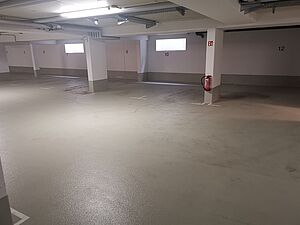 Tiefgarage nach Reinigung